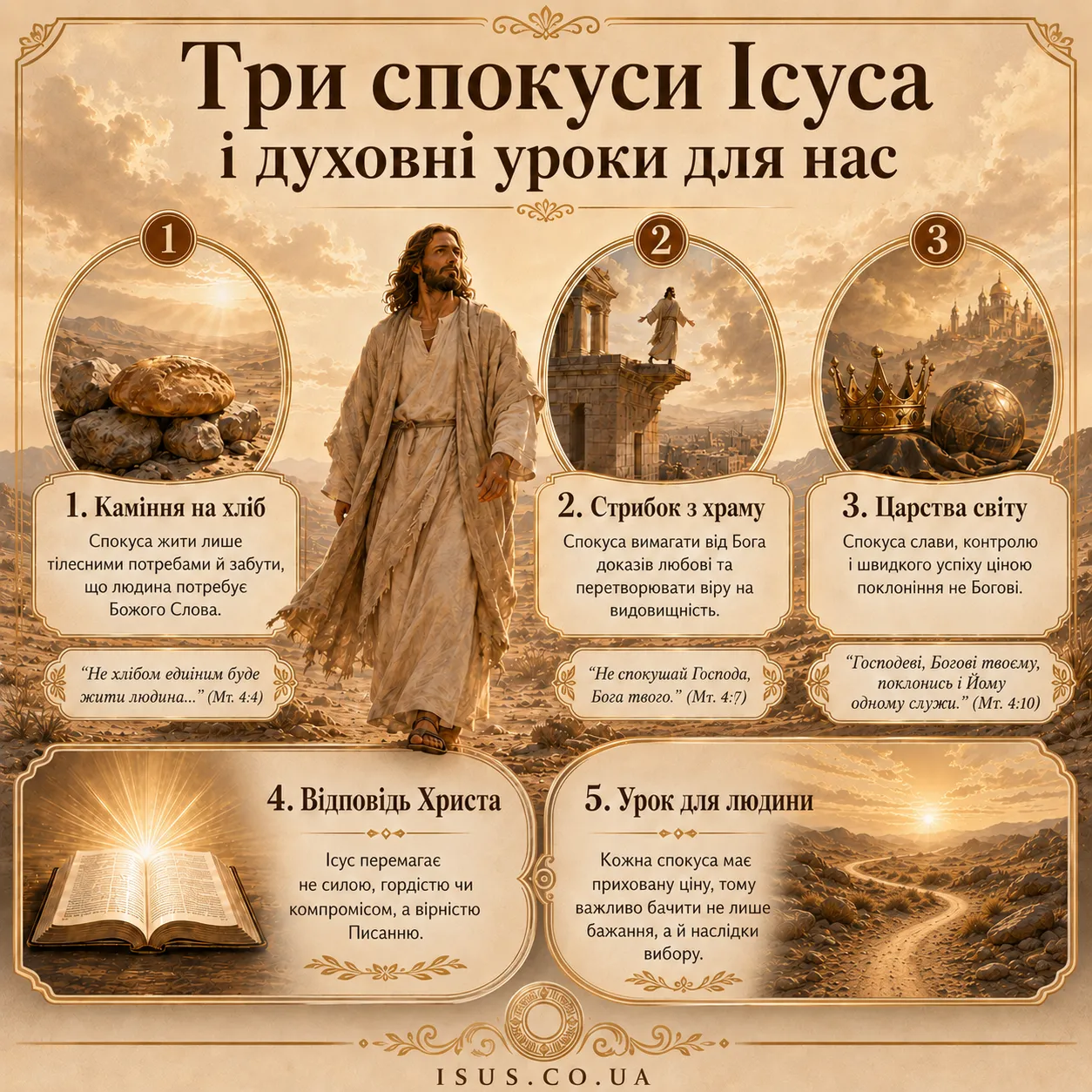 3 spokusy Isusa