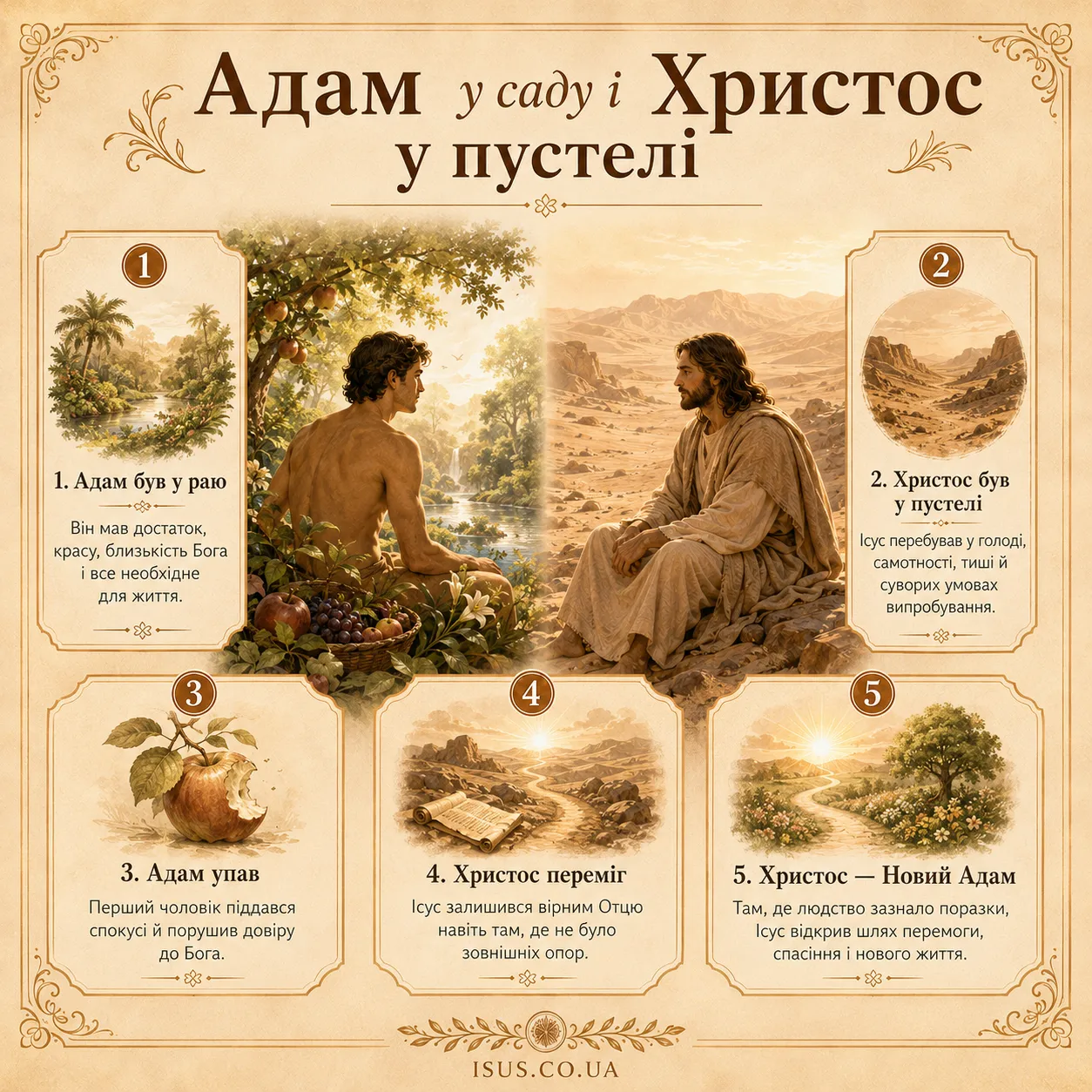 Adam u sadu i Khrystos u pusteli