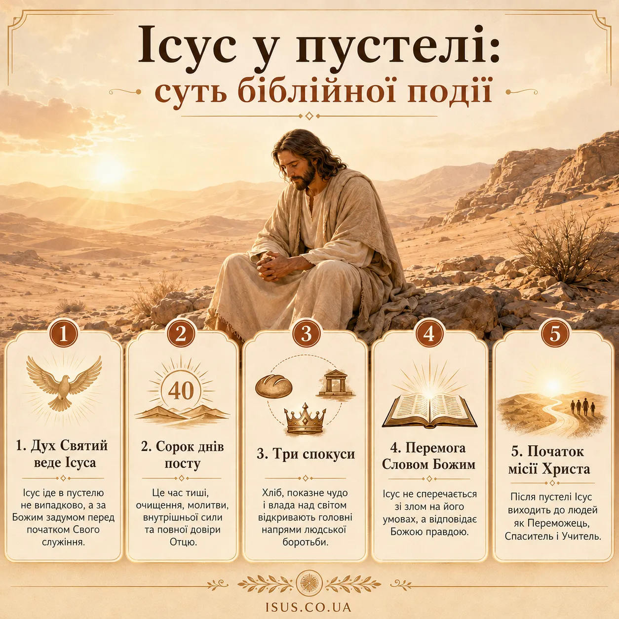 Isus u pusteli sut
