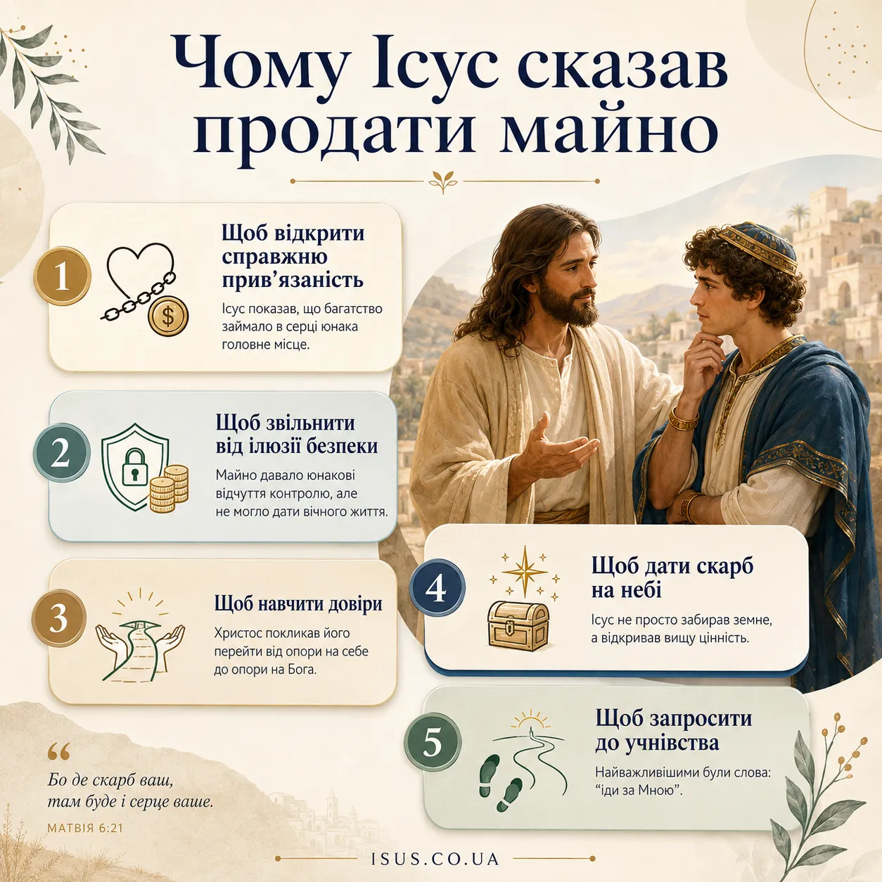 chomu Isus skazav prodaj majno result