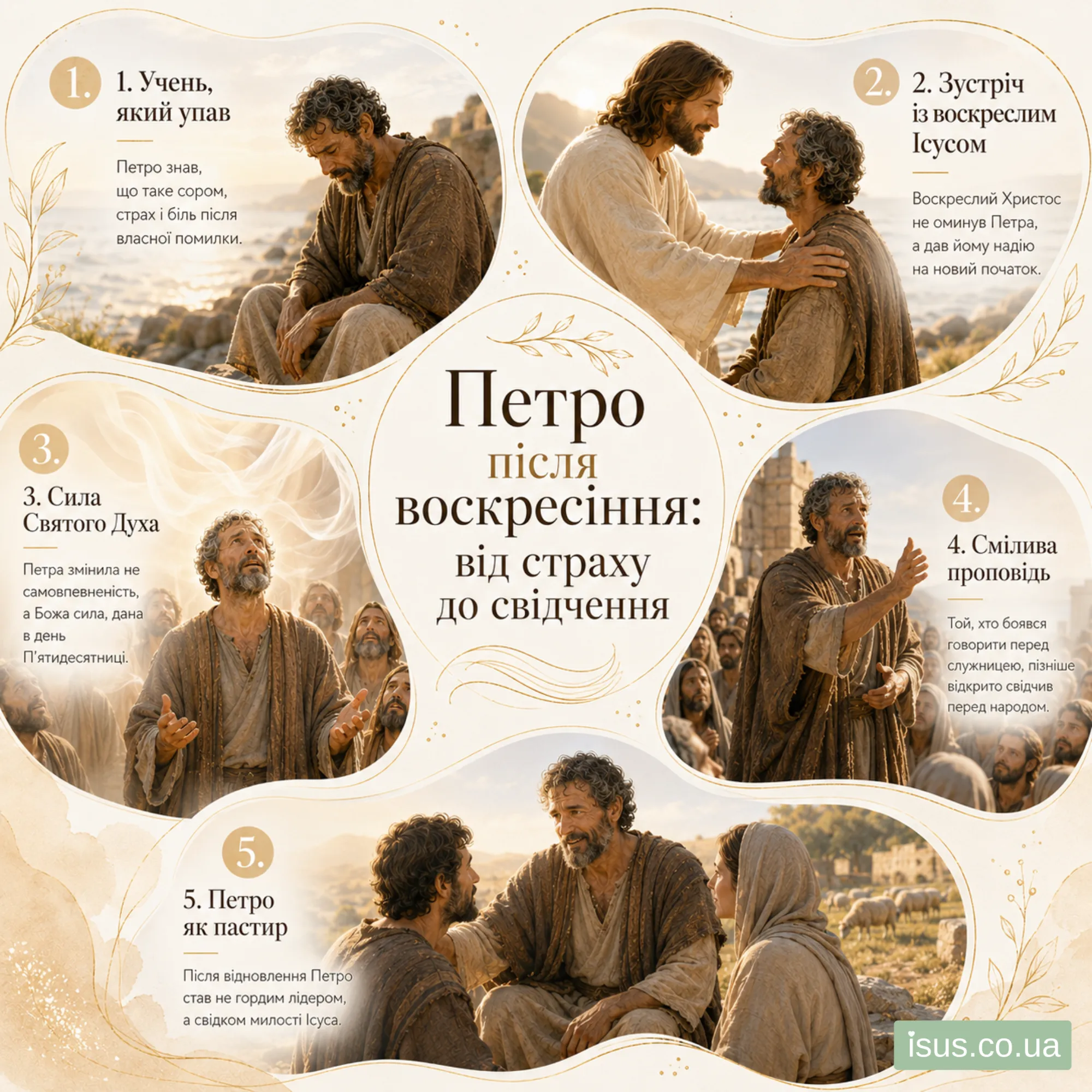 Ісус і Петро: історія дружби, віри, падіння і відновлення 9 Petro pislya voskresinnya vid strakhu do svidchennya result