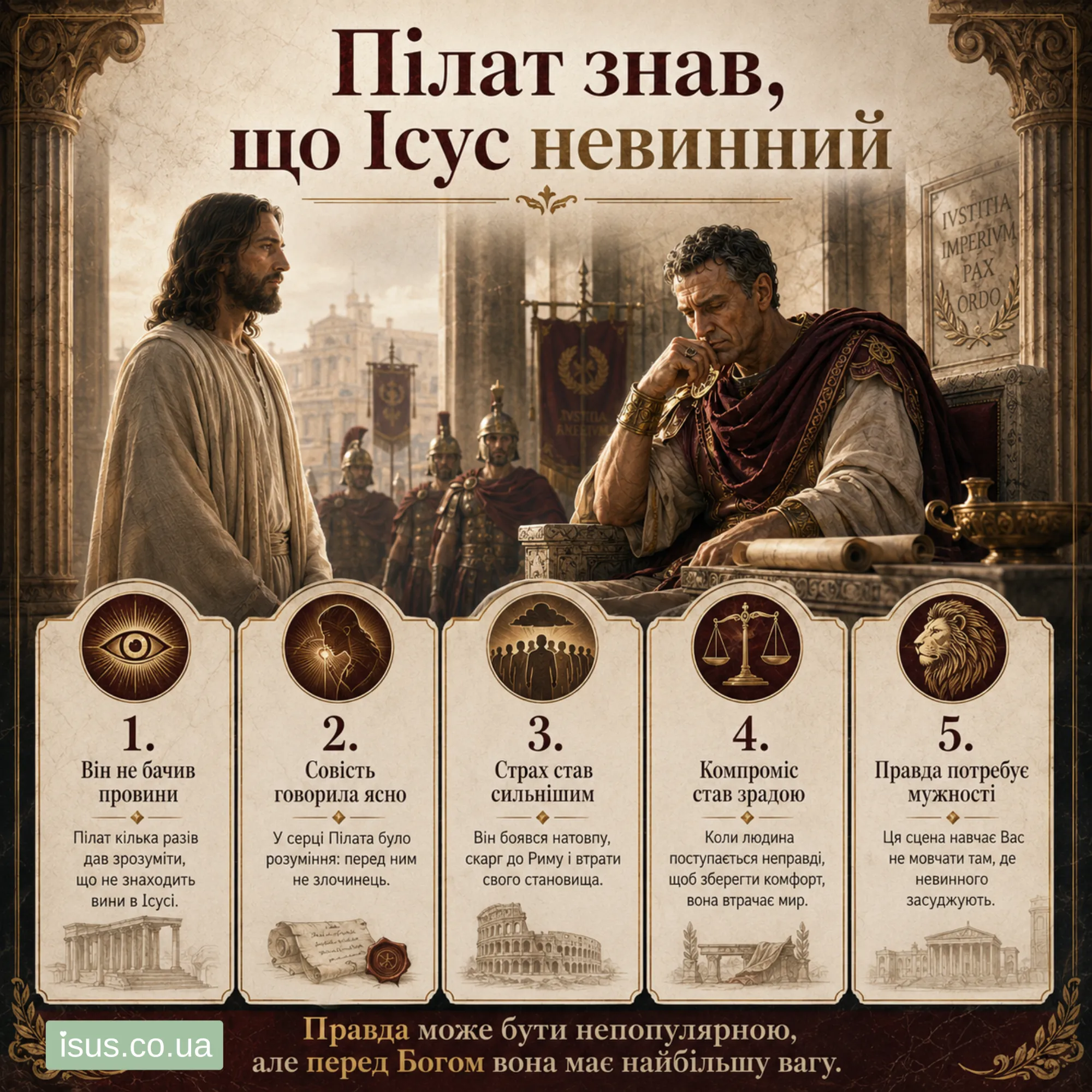 Pilat znav scho Isus nevynnyj result