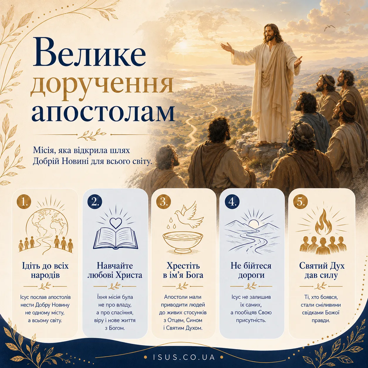 Ісус і апостоли 9 velyke doruchennya apostolam